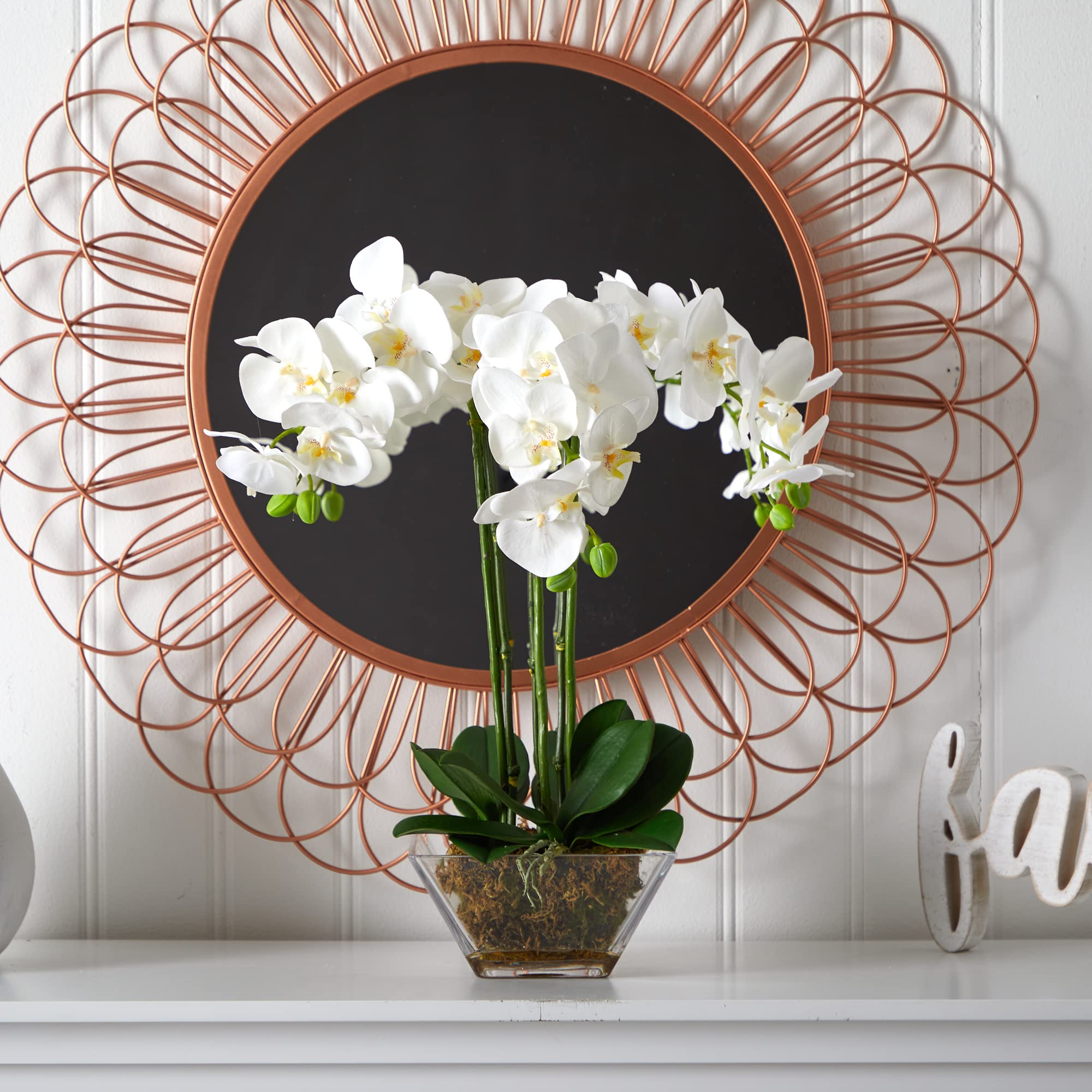 Foto 4 | Planta Artificial Orquídea Triple Phalaenopsis- Venta Internacional