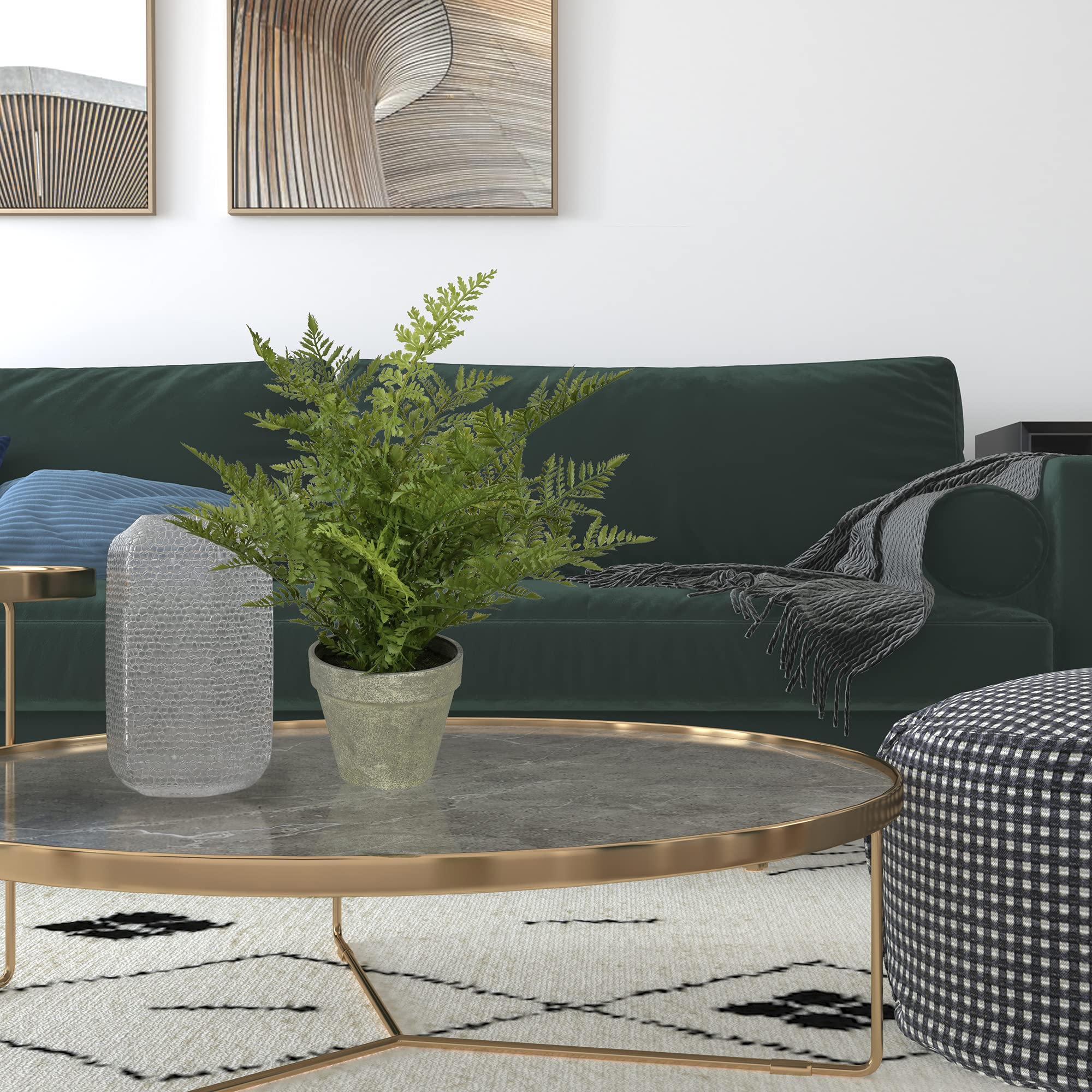 Foto 4 | Helecho Artificial En Maceta Vickerman 19 Con Papel Gris Envejecido P - Venta Internacional.