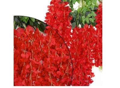 Foto 2 | Xtellar Colección Elegante De 30 Flores Wisteria Artificiales De 1.1m Para Decoración Festiva Y Romántica En Azul