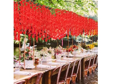 Foto 3 | Xtellar Colección Elegante De 30 Flores Wisteria Artificiales De 1.1m Para Decoración Festiva Y Romántica En Azul