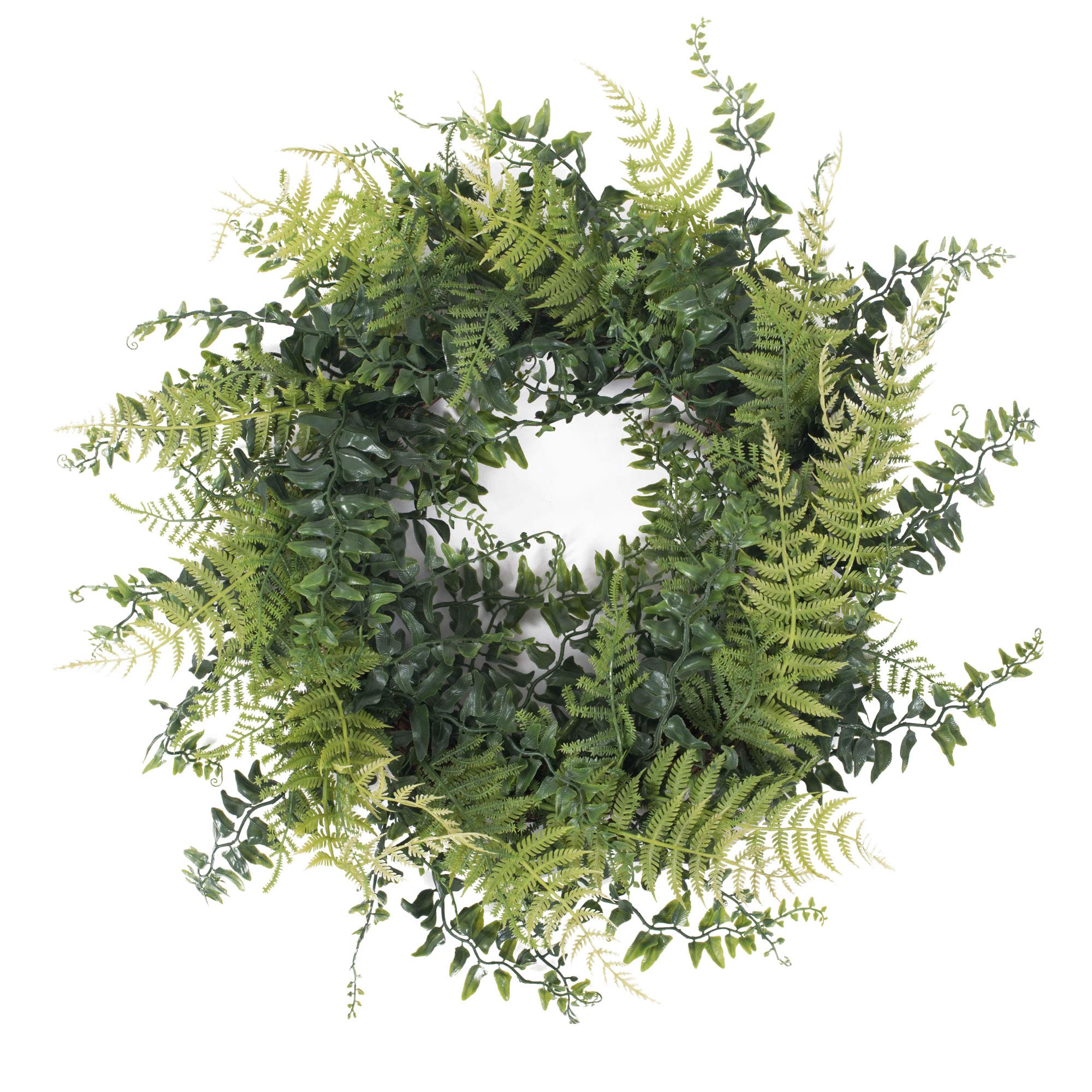Foto 2 pulgar | Corona Artificial Verde Con Forma De Helecho Y Hierba, 18 Cm, Vicker - Venta Internacional.