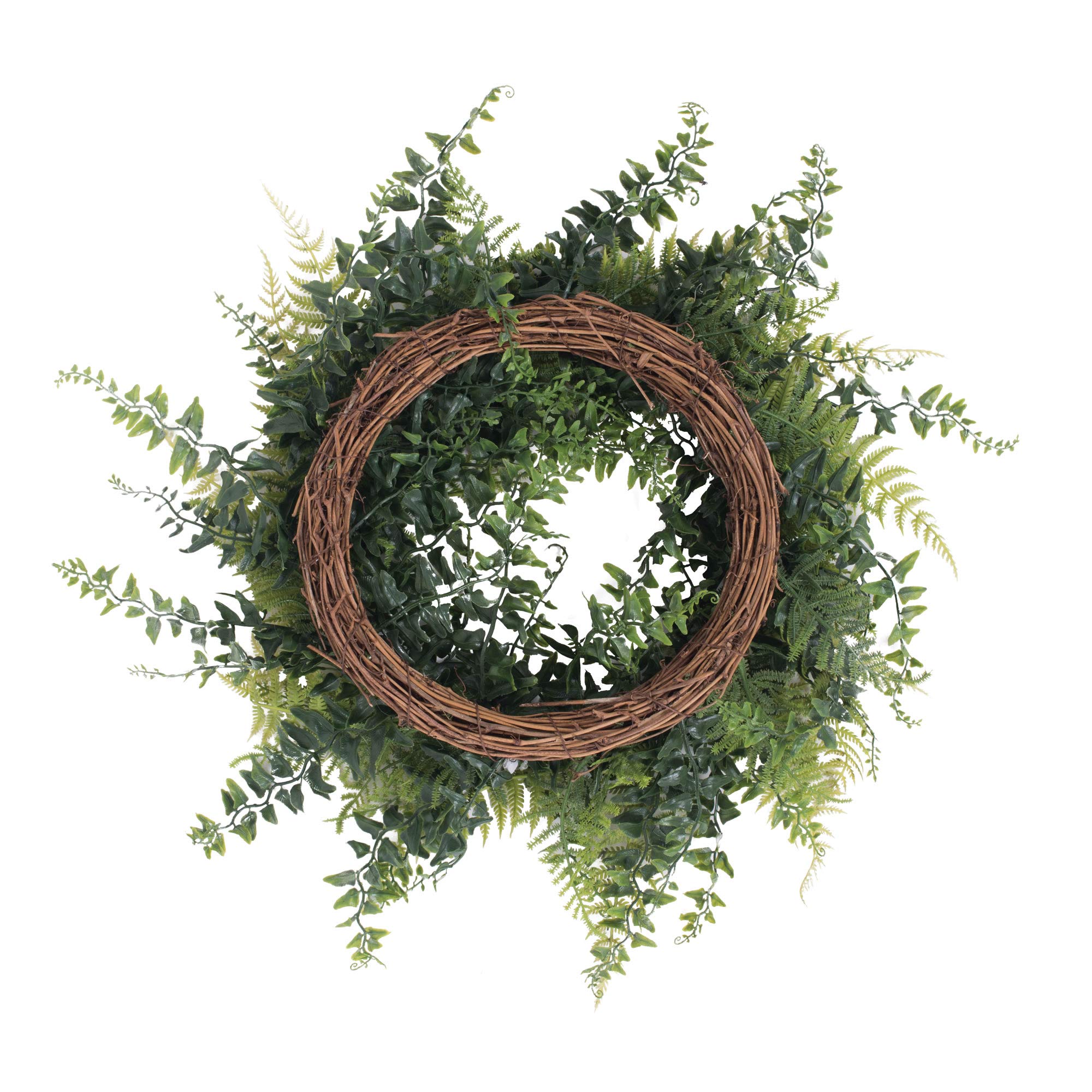 Foto 3 pulgar | Corona Artificial Verde Con Forma De Helecho Y Hierba, 18 Cm, Vicker - Venta Internacional.