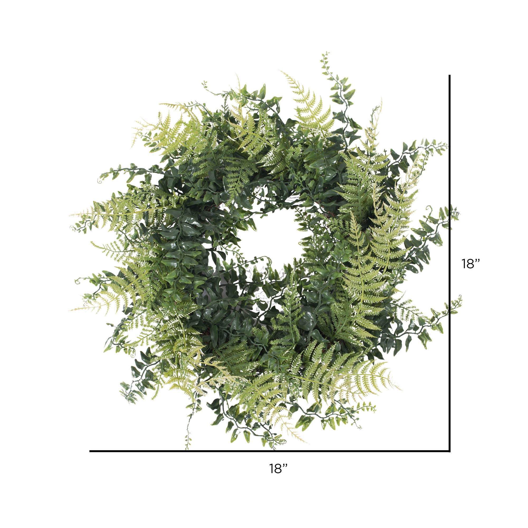 Foto 4 pulgar | Corona Artificial Verde Con Forma De Helecho Y Hierba, 18 Cm, Vicker - Venta Internacional.