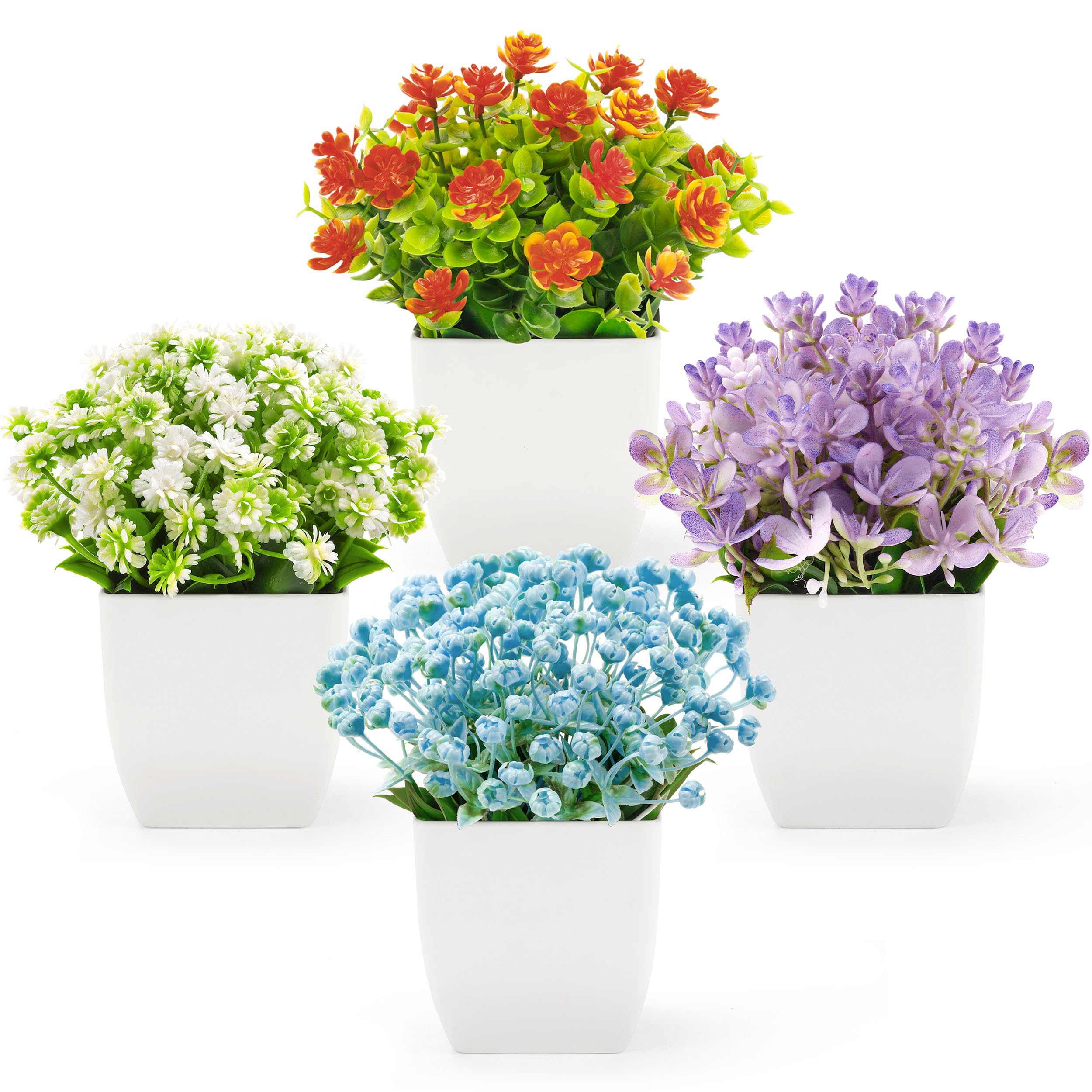 Foto 2 pulgar | Plantas Artificiales Der Rose 4 Piezas- Venta Internacional