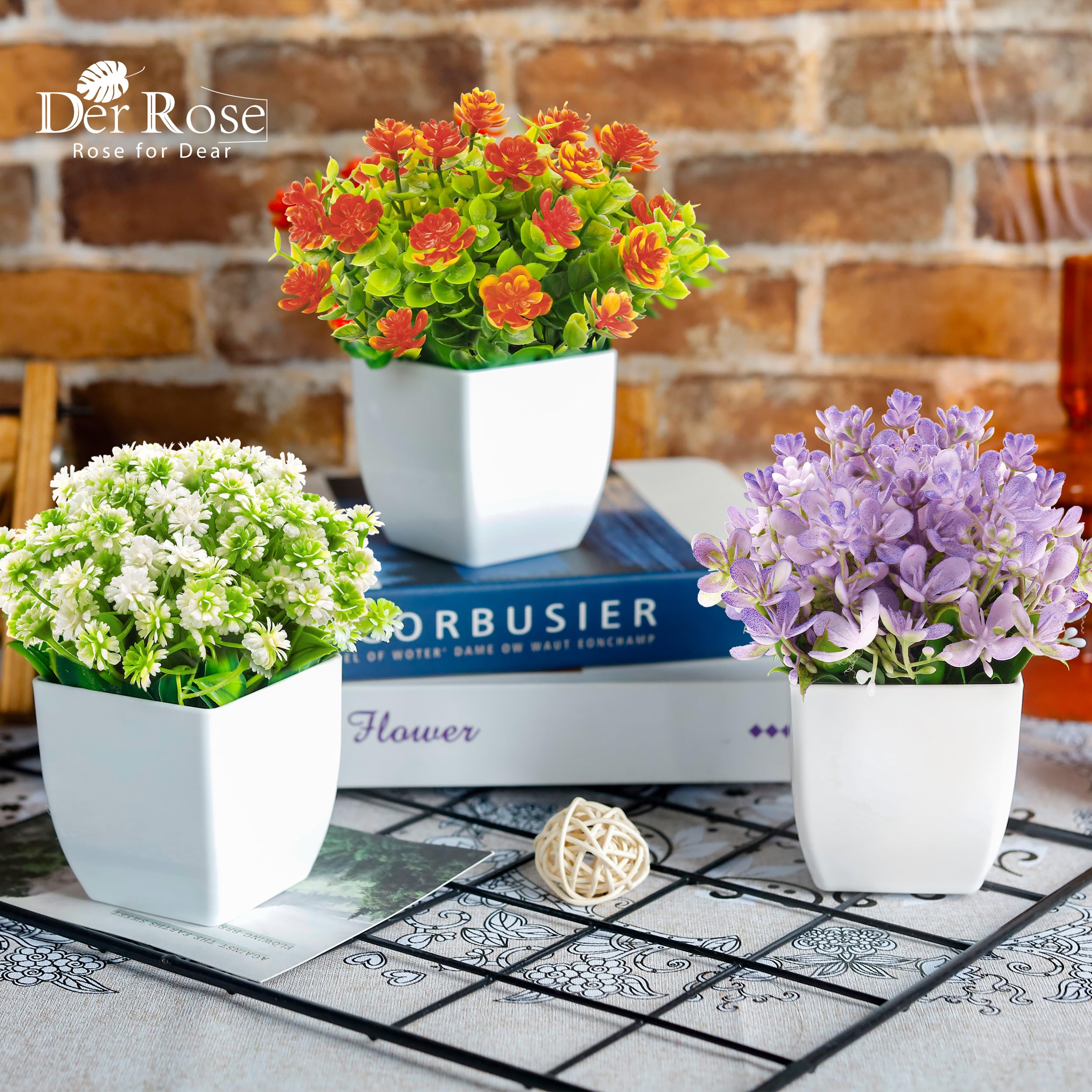 Foto 3 pulgar | Plantas Artificiales Der Rose 4 Piezas- Venta Internacional