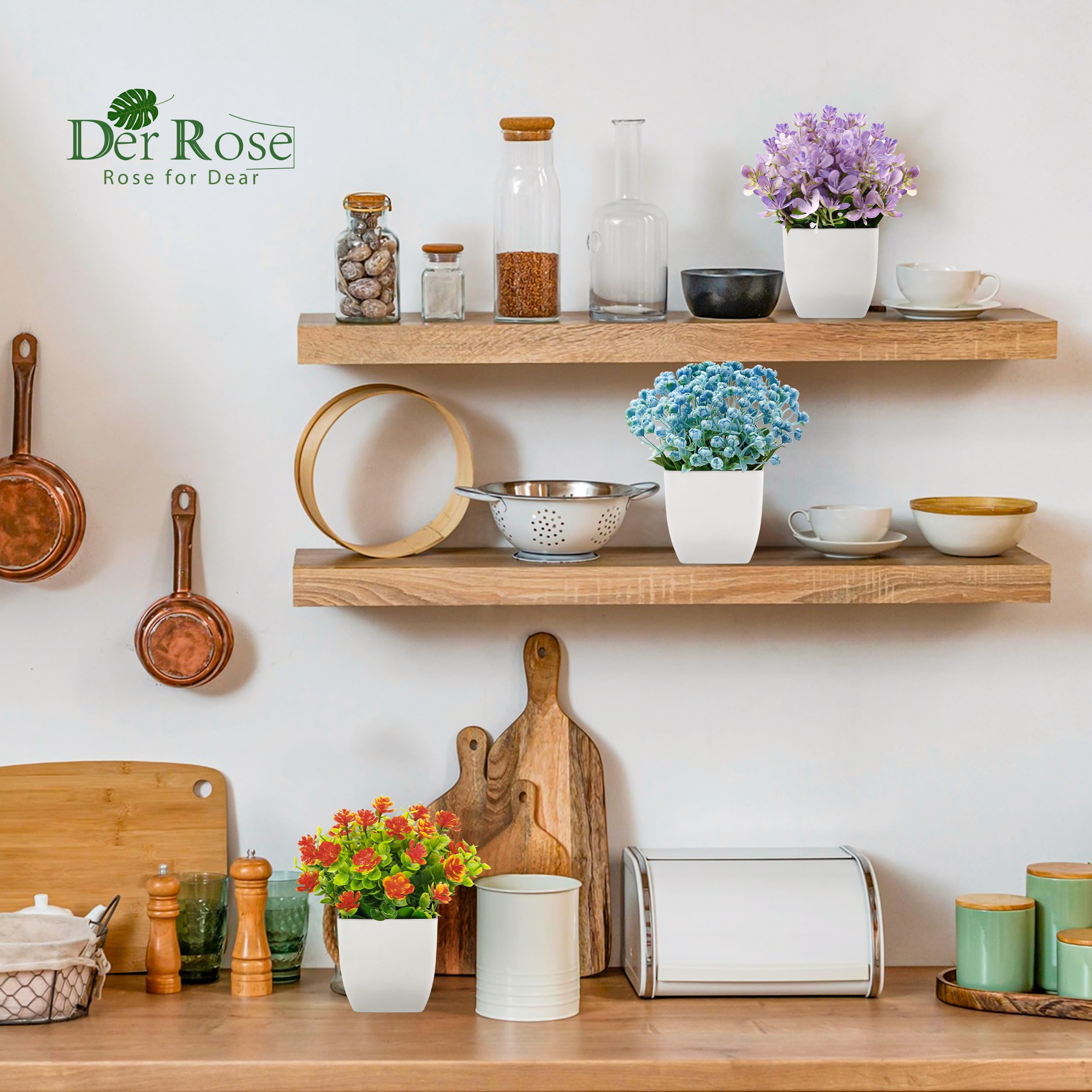 Foto 5 pulgar | Plantas Artificiales Der Rose 4 Piezas- Venta Internacional