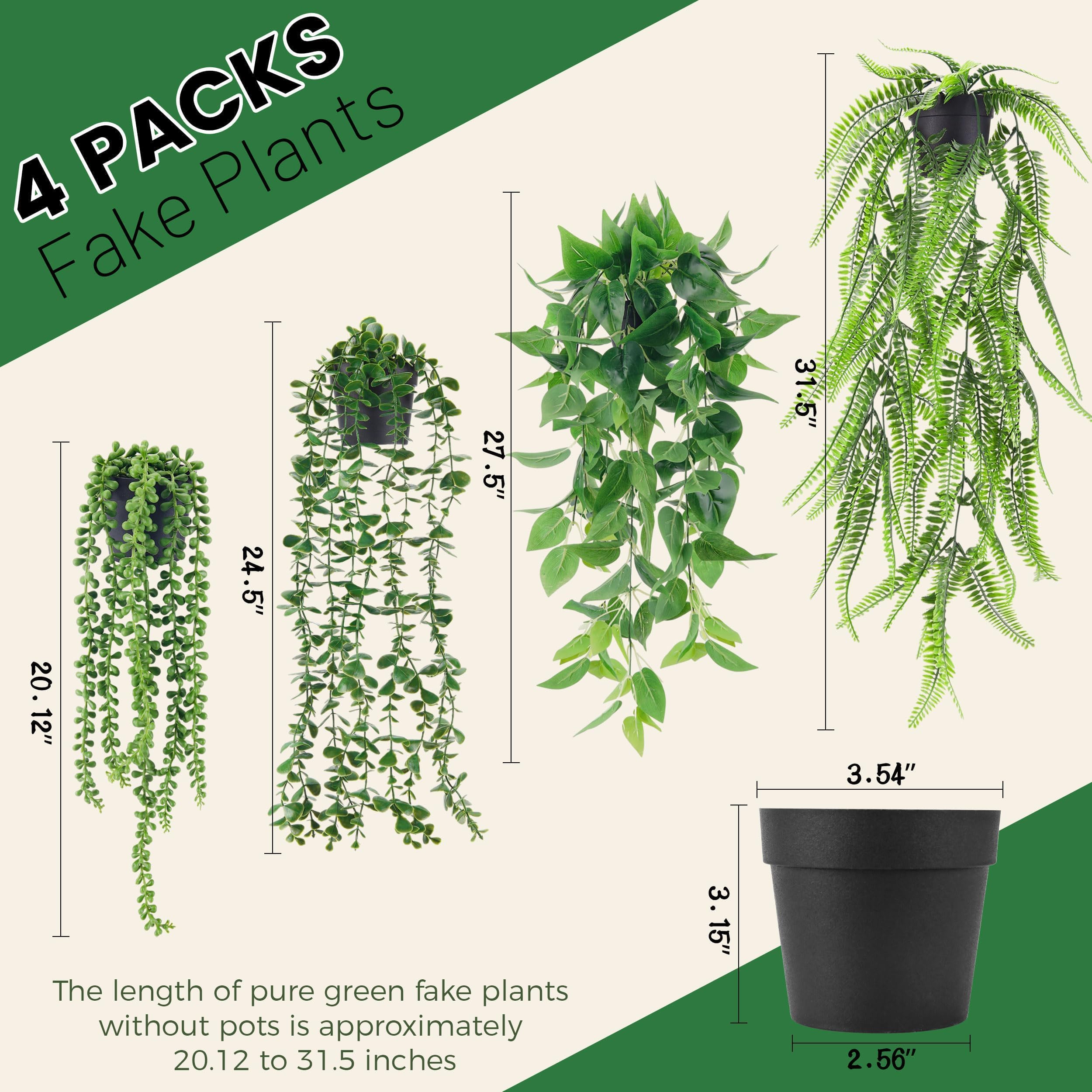 Foto 3 pulgar | Plantas Colgantes Artificiales Der Rose 4 Piezas - Venta Internacional