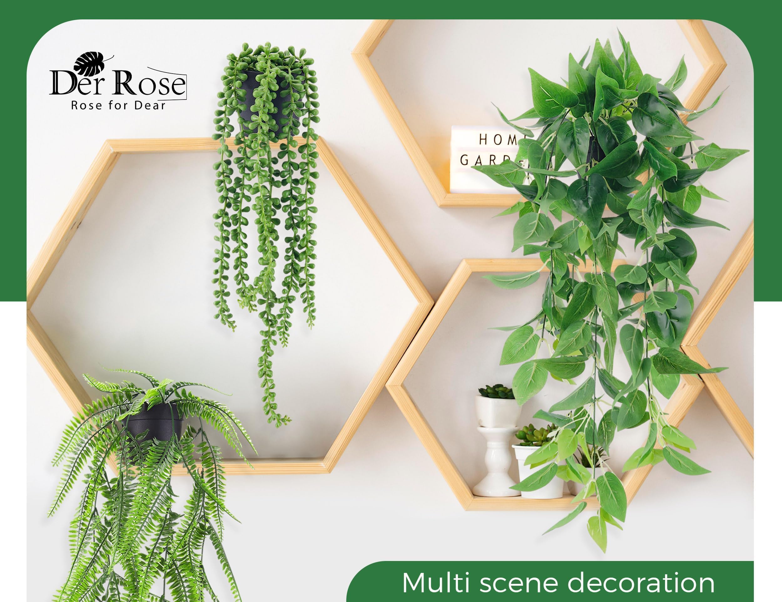 Foto 5 pulgar | Plantas Colgantes Artificiales Der Rose 4 Piezas - Venta Internacional