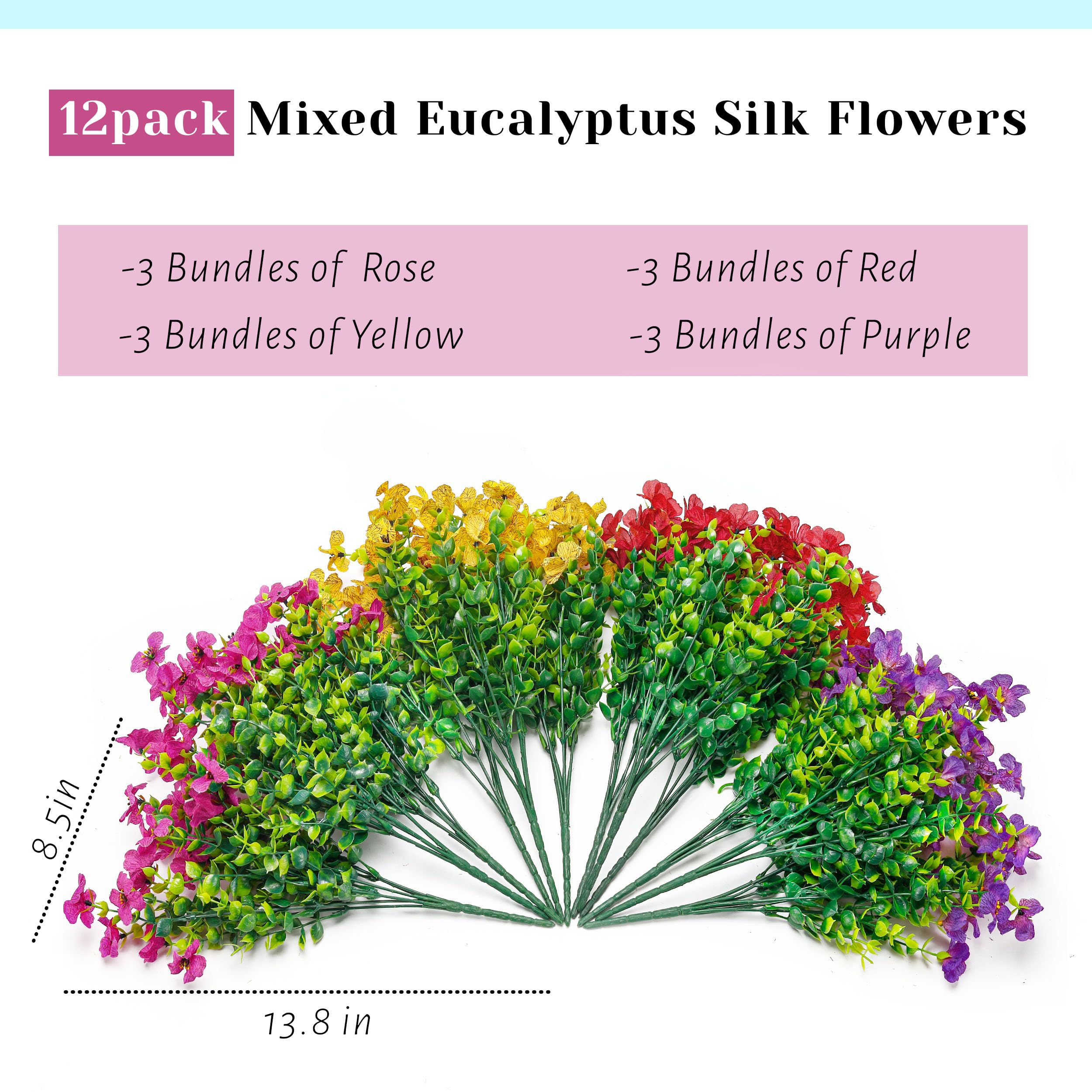 Foto 4 pulgar | Flores Artificiales Der Rose 12 Piezas- Venta Internacional