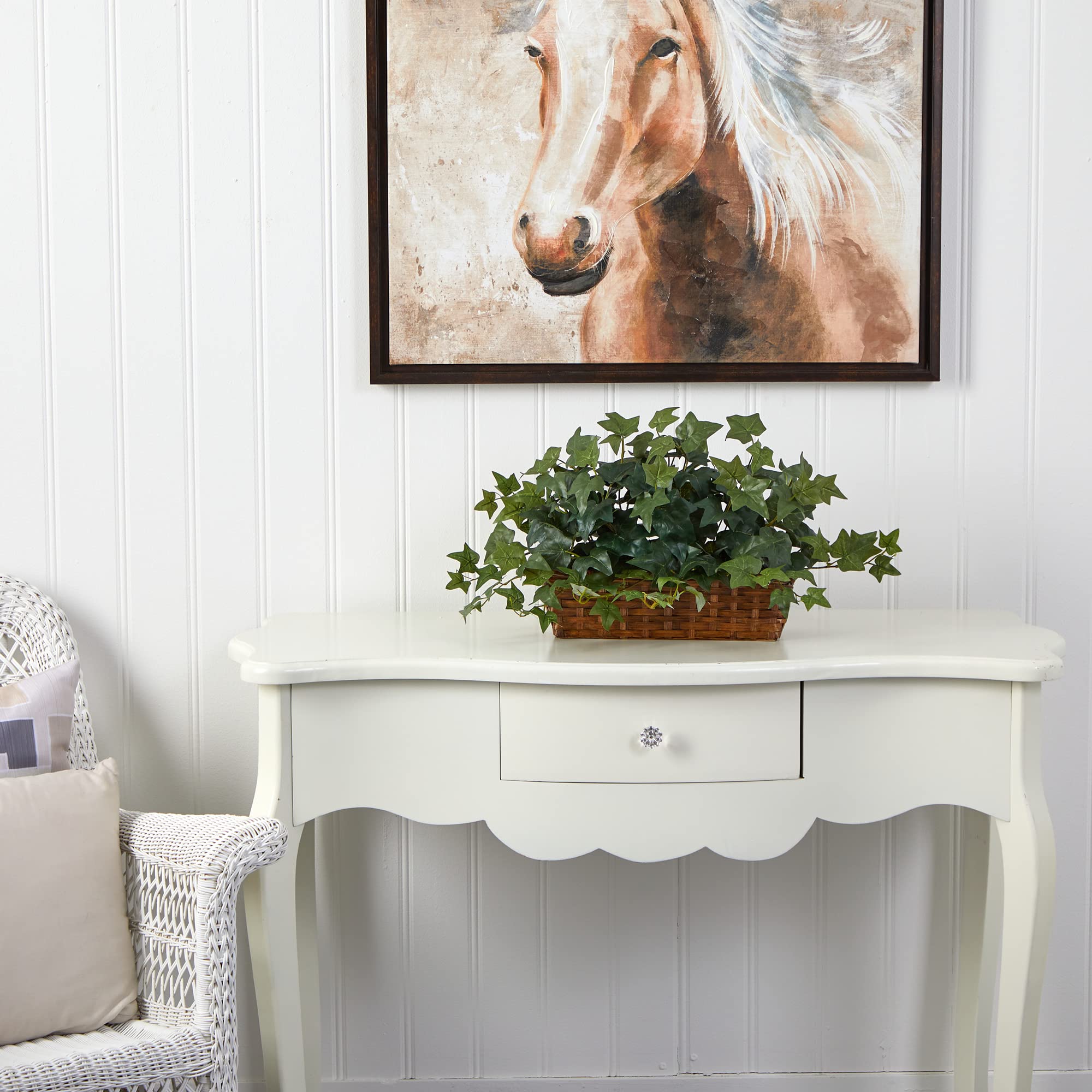Foto 5 pulgar | Planta De Seda, Hiedra Con Cesta Con Repisa 32cm - Venta Internacional