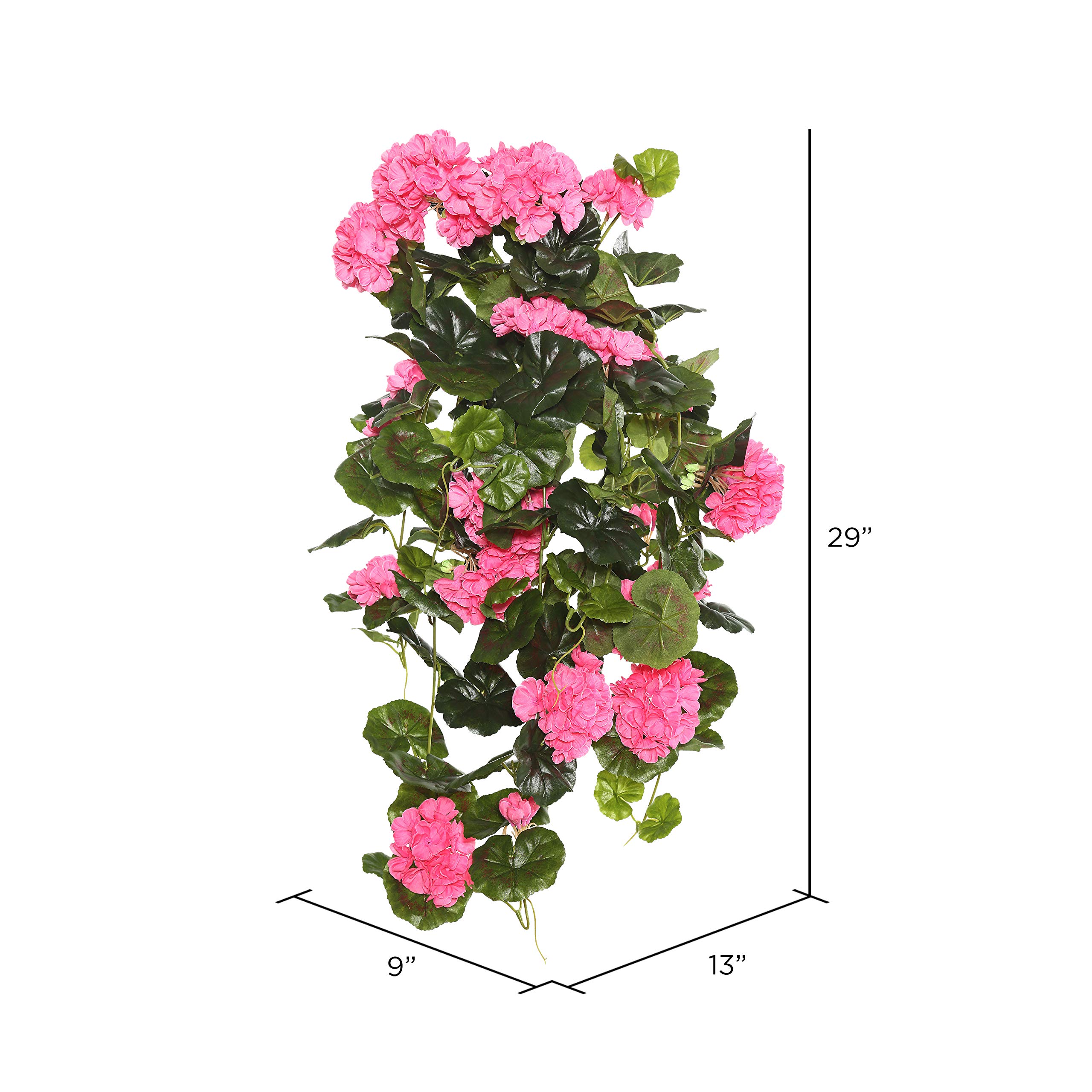 Foto 3 pulgar | Arbusto Colgante Artificial Vickerman Geranio Rosa - Venta Internacional