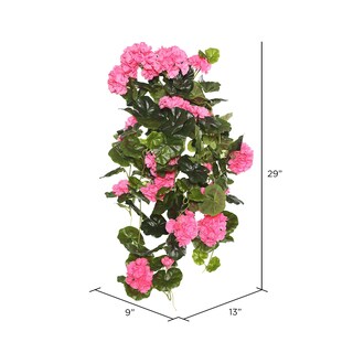Foto 2 | Arbusto Colgante Artificial Vickerman Geranio Rosa - Venta Internacional