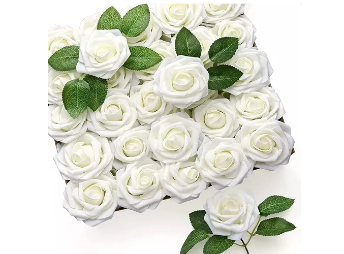 Foto 2 pulgar | Rosas Artificiales Xtellar (set De 25), Para Bodas Y Fiestas, Elegancia Y Durabilidad En Cada Flor De 8cm.