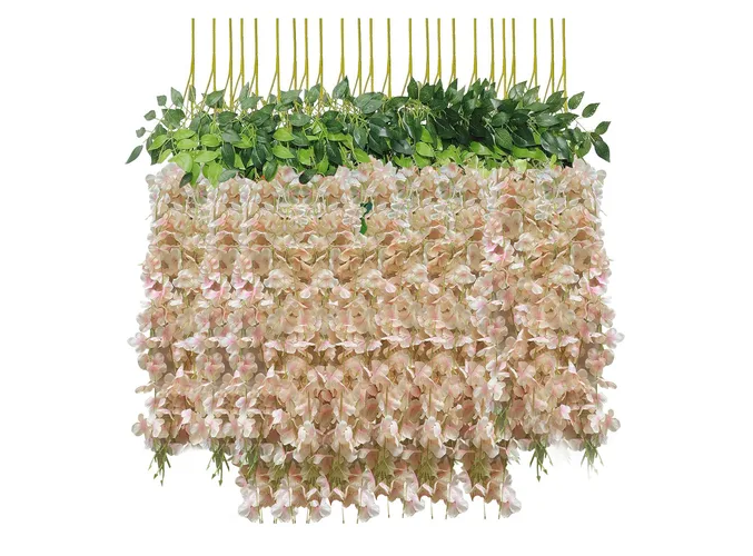 Foto 1 | Xtellar Elegante Set 27pcs De Flores Artificiales Wisteria De 1.1m Para Bodas Y Decoración Aspiracional De Inte
