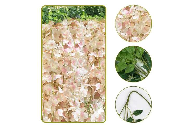 Foto 3 pulgar | Xtellar Elegante Set 27pcs De Flores Artificiales Wisteria De 1.1m Para Bodas Y Decoración Aspiracional De Inte