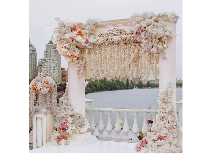 Foto 4 pulgar | Xtellar Elegante Set 27pcs De Flores Artificiales Wisteria De 1.1m Para Bodas Y Decoración Aspiracional De Inte