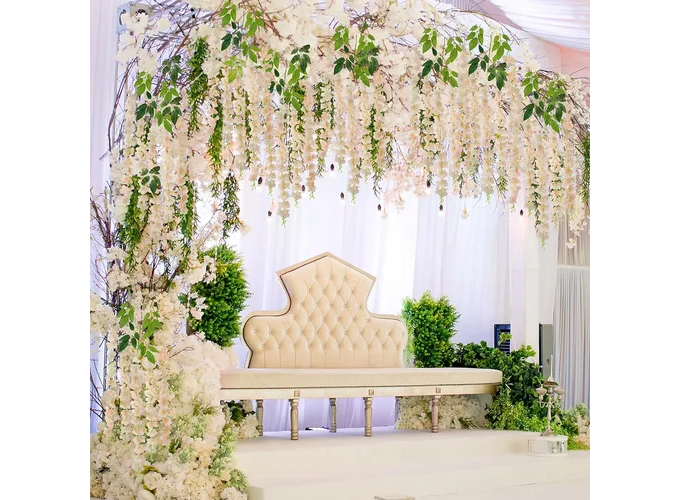 Foto 6 pulgar | Xtellar Elegante Set 27pcs De Flores Artificiales Wisteria De 1.1m Para Bodas Y Decoración Aspiracional De Inte