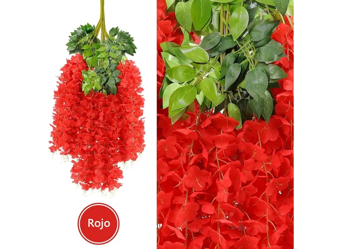 Foto 3 pulgar | Xtellar Wisteria Flores Artificiales De Lujo - Pack De 27 Para Decoración Eventos Y Espacios Elegantes De 1.1m