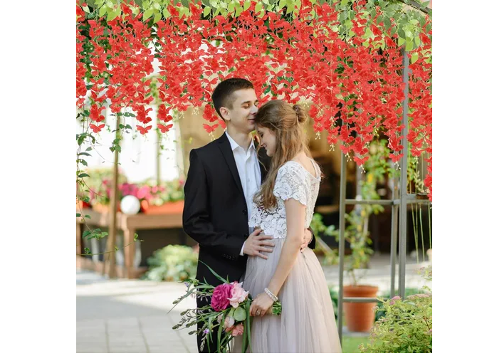 Foto 4 | Xtellar Wisteria Flores Artificiales De Lujo - Pack De 27 Para Decoración Eventos Y Espacios Elegantes De 1.1m