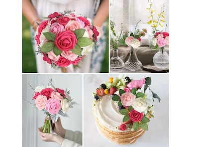 Foto 4 | Xtellar Rosas Artificiales Deluxe 25pc, Decorativas De Lujo Para Eventos Elegantes Y Creaciones Manuales