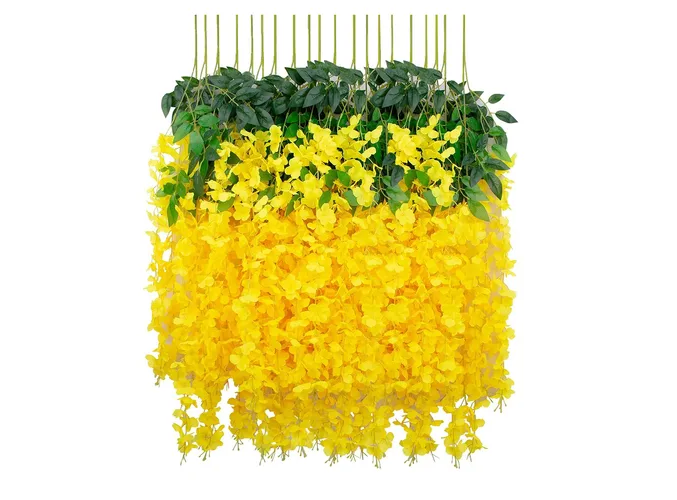 Foto 1 | Xtellar Elegante Set 27pcs De Flores Artificiales Wisteria De 1.1m Para Bodas Y Decoración Aspiracional De Inte