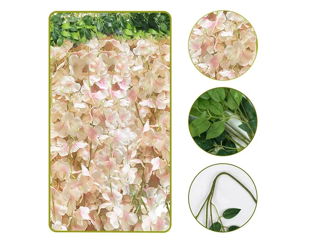 Foto 2 | Xtellar Elegante Set 27pcs De Flores Artificiales Wisteria De 1.1m Para Bodas Y Decoración Aspiracional De Inte