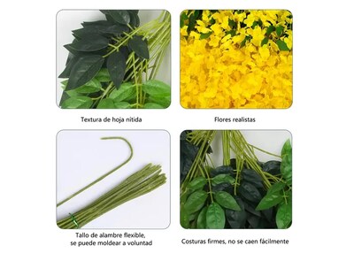 Foto 3 | Xtellar Elegante Set 27pcs De Flores Artificiales Wisteria De 1.1m Para Bodas Y Decoración Aspiracional De Inte