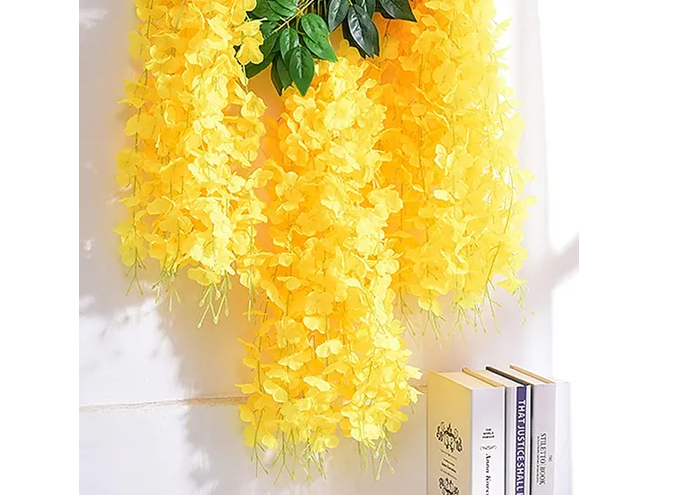 Foto 5 pulgar | Xtellar Elegante Set 27pcs De Flores Artificiales Wisteria De 1.1m Para Bodas Y Decoración Aspiracional De Inte