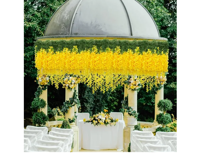 Foto 6 pulgar | Xtellar Elegante Set 27pcs De Flores Artificiales Wisteria De 1.1m Para Bodas Y Decoración Aspiracional De Inte