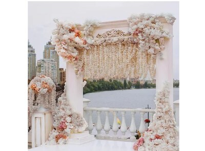 Foto 3 | Conjunto De 27 Elegantes Flores Artificiales Xtellar Wisteria 1.1m De Largo Para Eventos Y Decoración