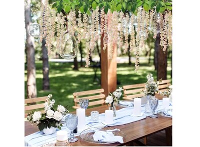 Foto 4 | Conjunto De 27 Elegantes Flores Artificiales Xtellar Wisteria 1.1m De Largo Para Eventos Y Decoración