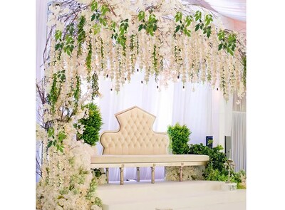 Foto 5 | Conjunto De 27 Elegantes Flores Artificiales Xtellar Wisteria 1.1m De Largo Para Eventos Y Decoración