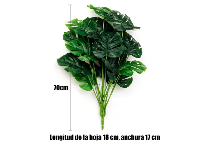 Foto 5 pulgar | Xtellar Elegancia Tropical: Palmera Artificial De 70cm Con 18 Hojas Texturizadas Realistas