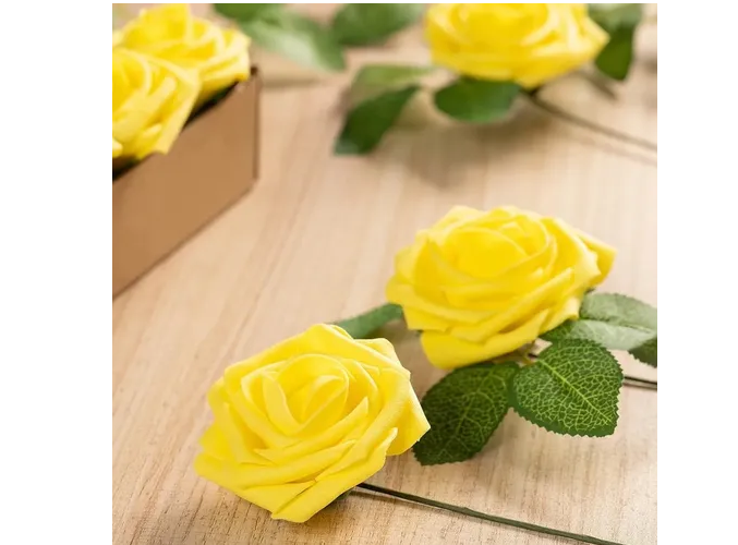 Foto 3 pulgar | Xtellar Rosas Artificiales Premium De 8 Cm, Set De 25 Para Decorar Eventos Grandiosos Y Bodas
