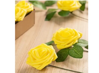 Foto 2 | Xtellar Rosas Artificiales Premium De 8 Cm, Set De 25 Para Decorar Eventos Grandiosos Y Bodas