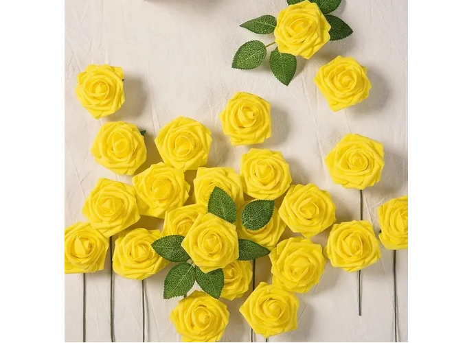 Foto 5 | Xtellar Rosas Artificiales Premium De 8 Cm, Set De 25 Para Decorar Eventos Grandiosos Y Bodas