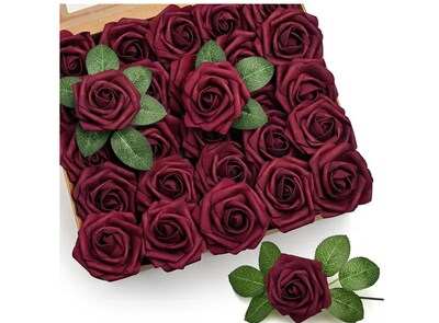 Foto 1 | Xtellar Rosas Artificiales Deluxe 25pc, Decorativas De Lujo Para Eventos Elegantes Y Creaciones Manuales