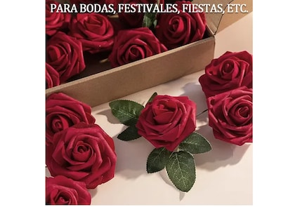 Foto 2 | Xtellar Rosas Artificiales Deluxe 25pc, Decorativas De Lujo Para Eventos Elegantes Y Creaciones Manuales