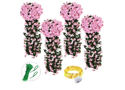 Foto 1 | Xtellar Elegantes Flores Decorativas Artificiales Con Luces Led - Juego De 2 Unidades