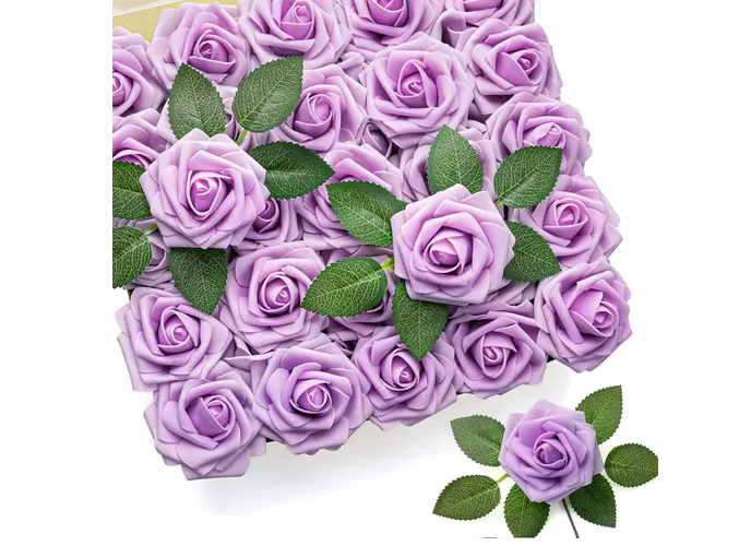 Foto 1 | Xtellar Rosas Artificiales Deluxe 25pc, Decorativas De Lujo Para Eventos Elegantes Y Creaciones Manuales