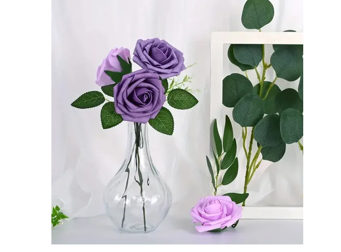 Foto 5 pulgar | Xtellar Rosas Artificiales Deluxe 25pc, Decorativas De Lujo Para Eventos Elegantes Y Creaciones Manuales