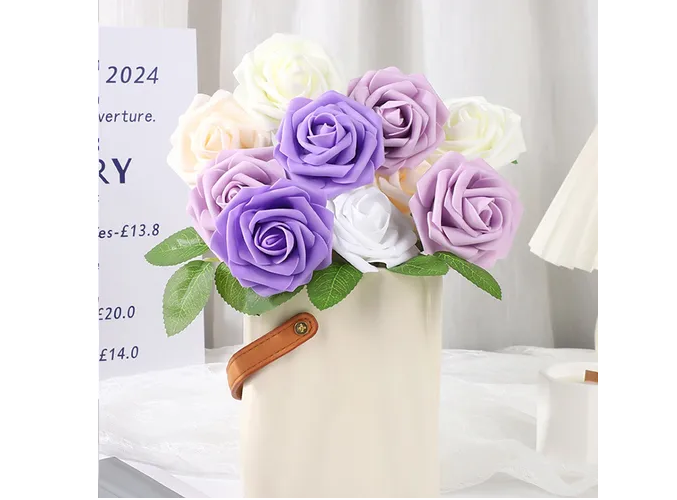Foto 5 | Xtellar Rosas Artificiales Deluxe 25pc, Decorativas De Lujo Para Eventos Elegantes Y Creaciones Manuales