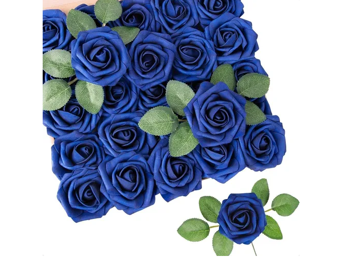 Foto 2 pulgar | Xtellar Rosas Artificiales Premium De 8 Cm, Set De 25 Para Decorar Eventos Grandiosos Y Bodas