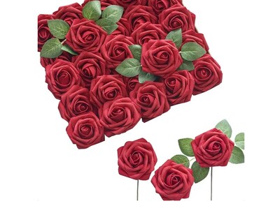 Foto 1 | Xtellar Rosas Artificiales Deluxe 25pc, Decorativas De Lujo Para Eventos Elegantes Y Creaciones Manuales