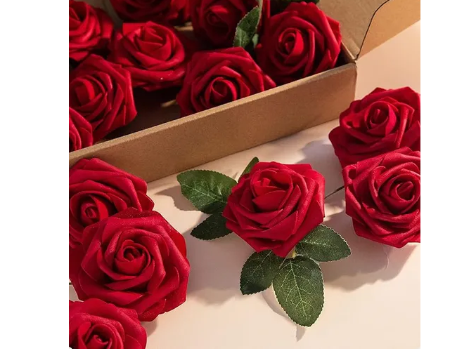 Foto 2 | Xtellar Rosas Artificiales Deluxe 25pc, Decorativas De Lujo Para Eventos Elegantes Y Creaciones Manuales