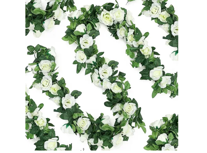 Foto 1 | Guirnalda De Flores Xtellar Peonía Artificiales Blancas 2.5m Para Decoración