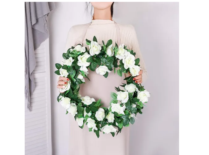 Foto 5 | Guirnalda De Flores Xtellar Peonía Artificiales Blancas 2.5m Para Decoración