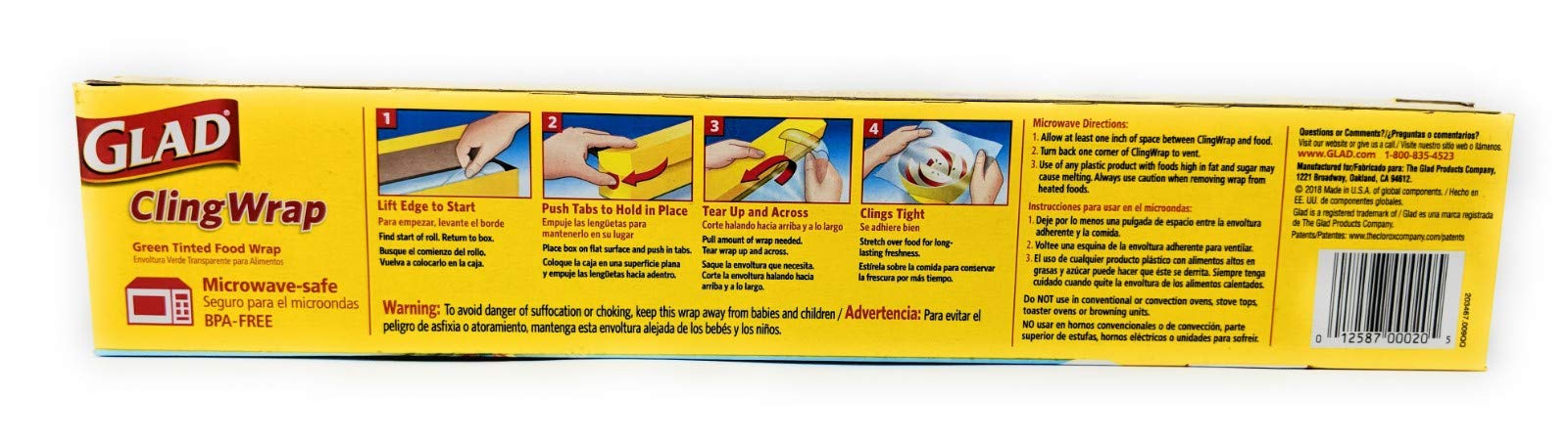 Foto 2 | Envoltura De Plástico Glad Holiday Cling Wrap, Verde, 18,5 M² (paquete De 2) - Venta Internacional.