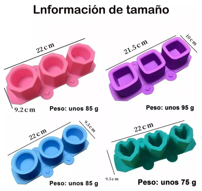 Foto 3 pulgar | Xtellar Set De 4 Moldes De Silicona Premium Multiuso Para Artesanías  Repostería Y Decoración