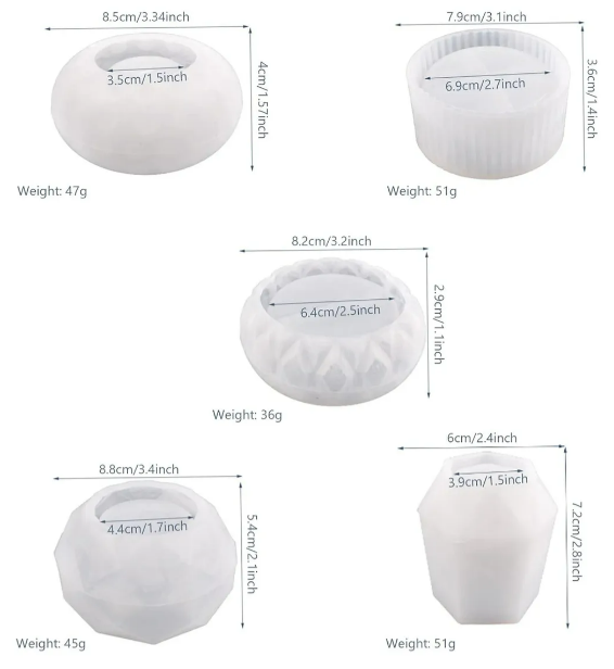Foto 5 pulgar | Set Xtellar De 5 Moldes Aspiracionales De Silicona Para Macetas Tamaño Pequeño - Herramienta Diy Ideal Para Jard